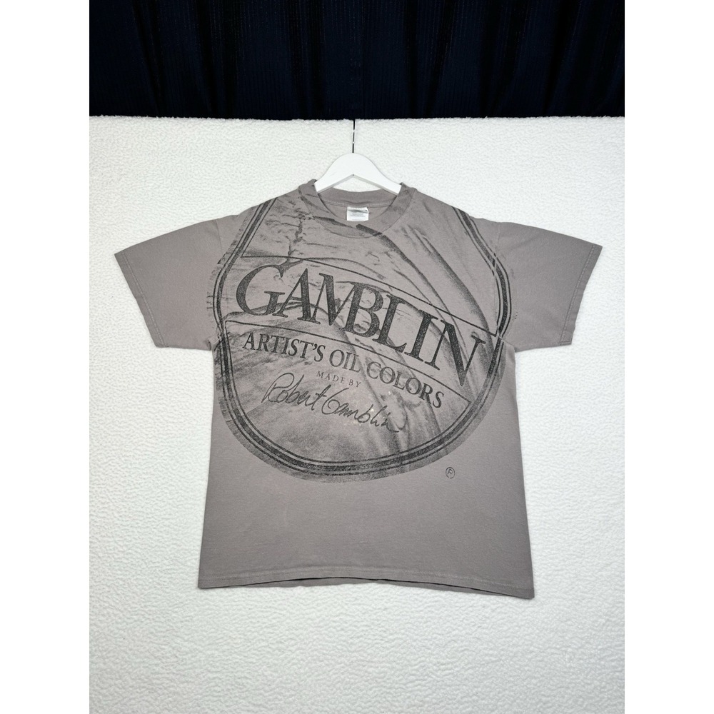 RARE - Vintage GAMBLIN Artist's Oil Colors Shirt Art - Men's Large